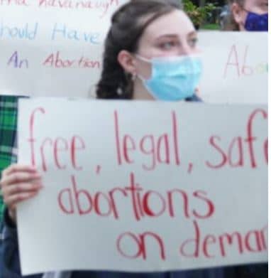 “FREE, LEGAL, SAFE ABORTIONS ON DEMAND”